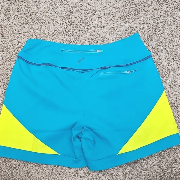 Swingdish Women's Teal And Lime Golf Shorts With Crystals NWT SZ Large - Picture 3 of 6